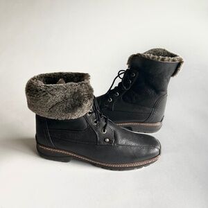 Men’s Blondo Aqua Protect Brown Genuine Leather Fur Lining LaceUp Boots size 11N